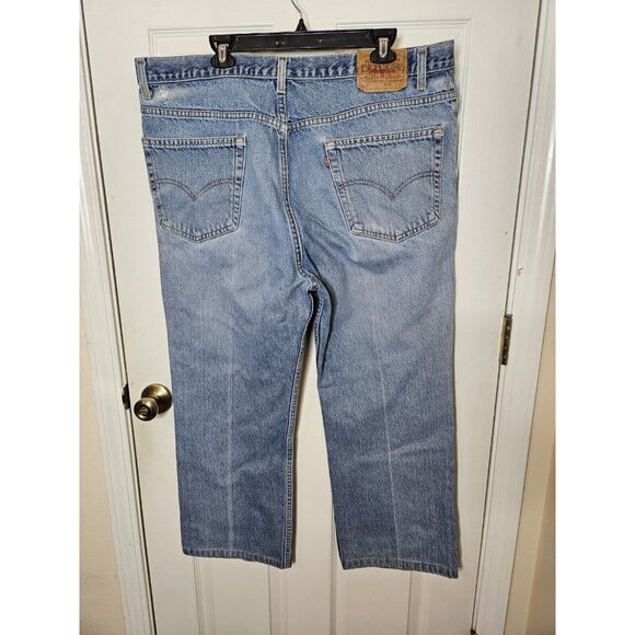 Levis 517 Jeans 42x30 Blue Denim Bootcut Cowboy Vintage Made in USA 1999 - Picture 5 of 10
